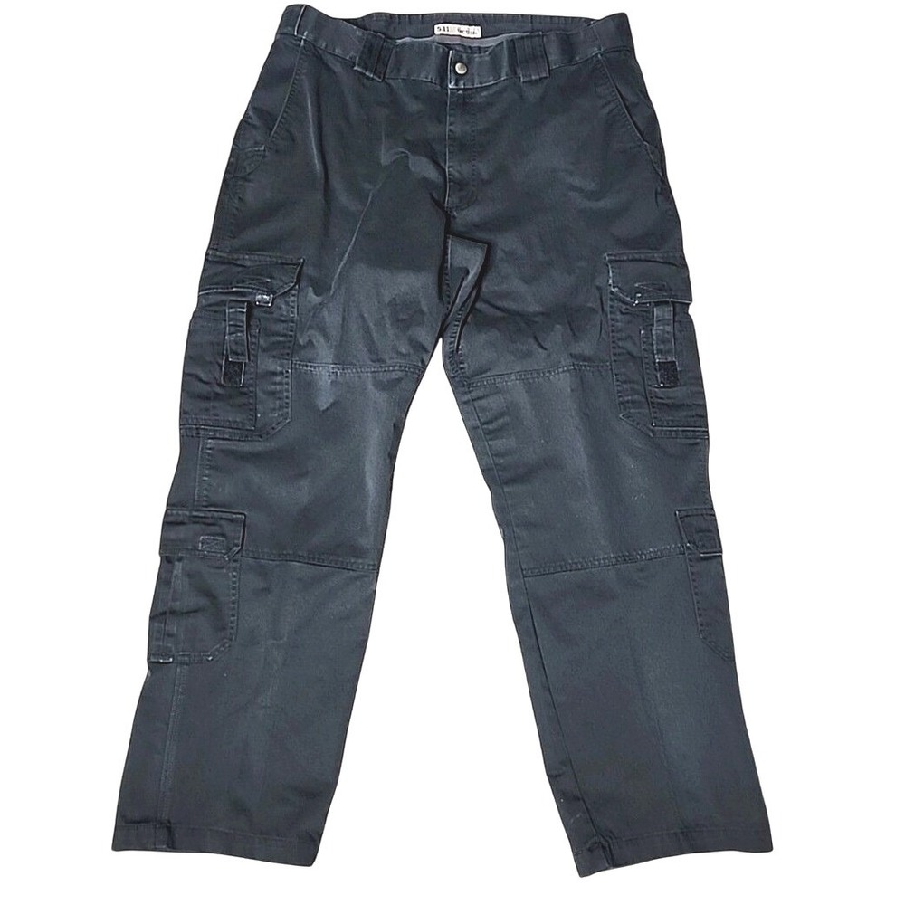5.11 Tactical Cargo Pants 40x32 Black Utility Pockets Workwear Heavy Duty